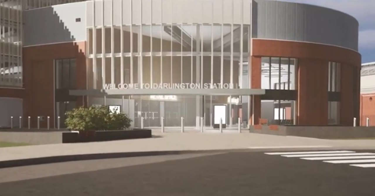 Proposed new front entrance to Darlington Station. // Credit: London North Eastern Railway