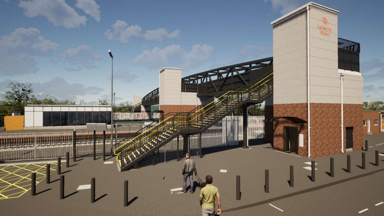 Proposed street-level view of the updated Eaglescliffe station // Credit: Network Rail