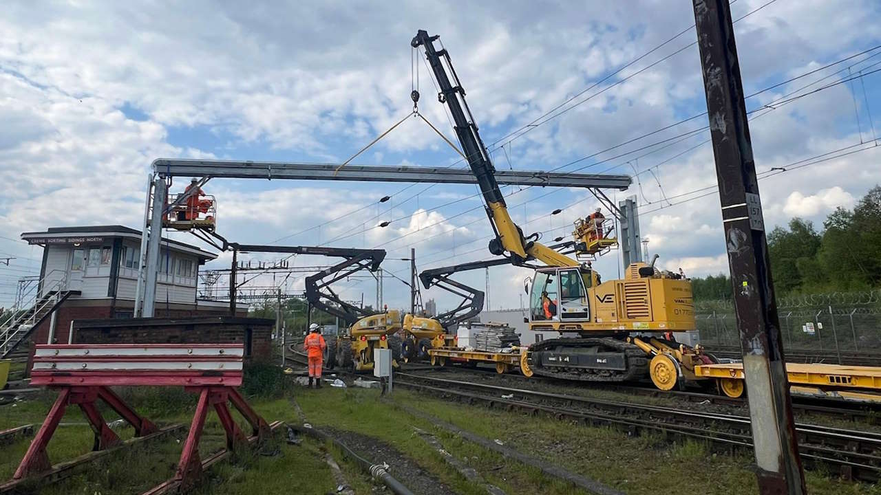 Railway improvements at Basford Hall in Crewe. // Credit: Network Rail