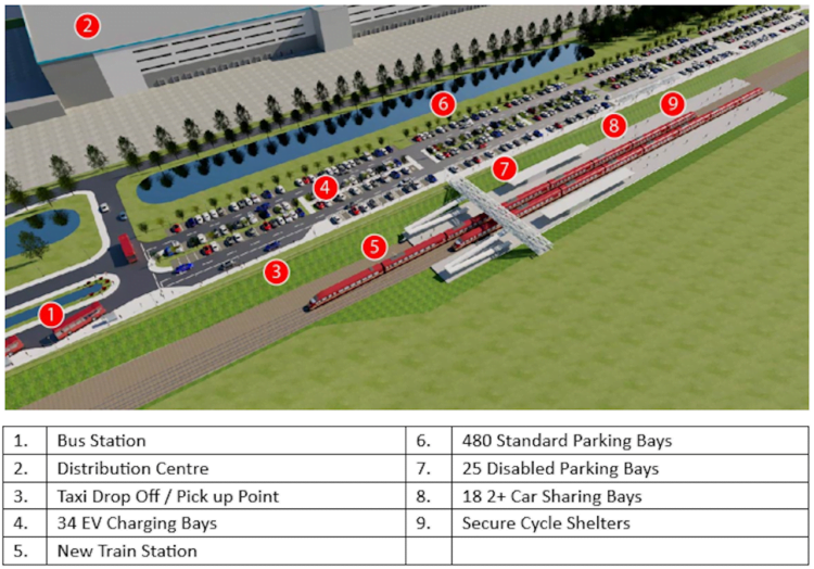 Layout of the proposed new station. // Credit: East Riding of Yorkshire Council