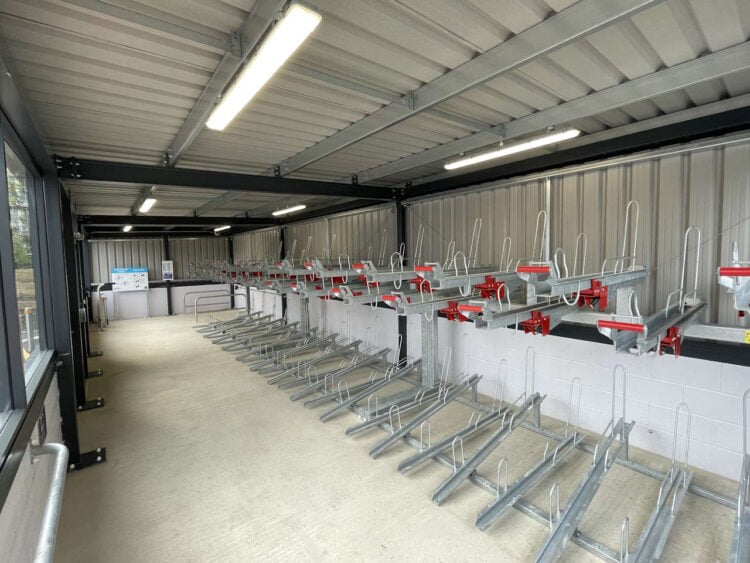 Cycle racks in the new Swanley Cycle Hub. // Credit: Southeastern