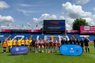 Network Rail promotes rail safety at Football Festival in Stockport