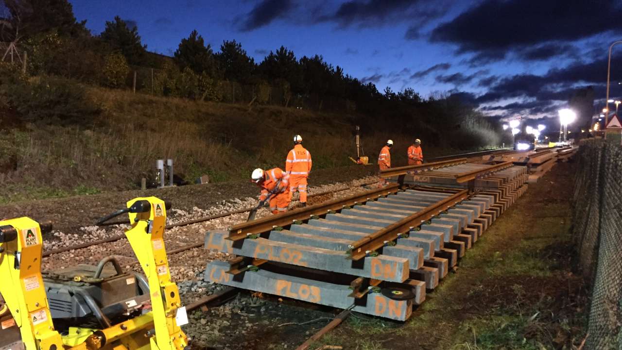 Track replacement taking place