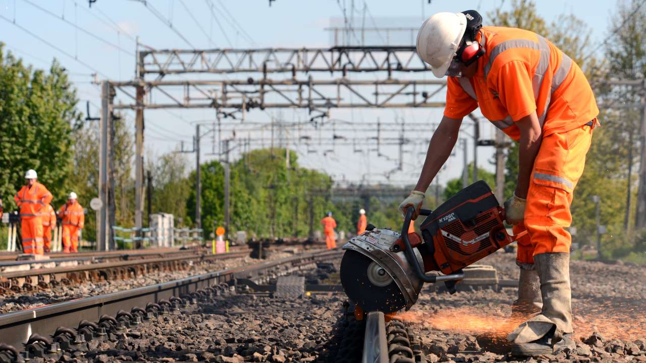 Work taking place on the West Coast main line.