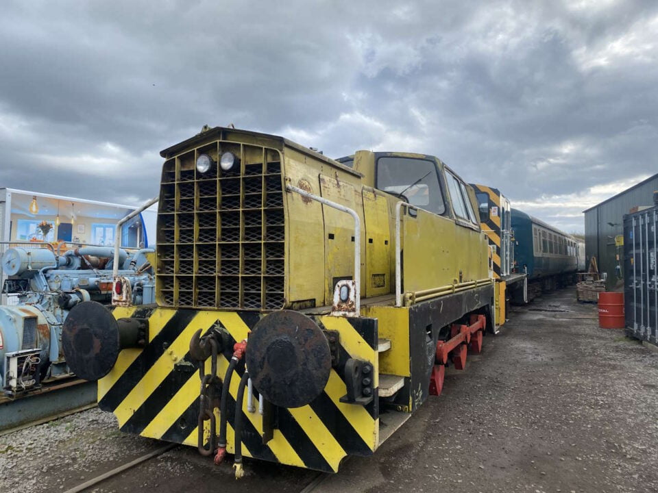 The sentinel shunter at Wensleydale Railway’s Leeming Bar station. // Credit: Rob Williamson, Wensleydale Railway