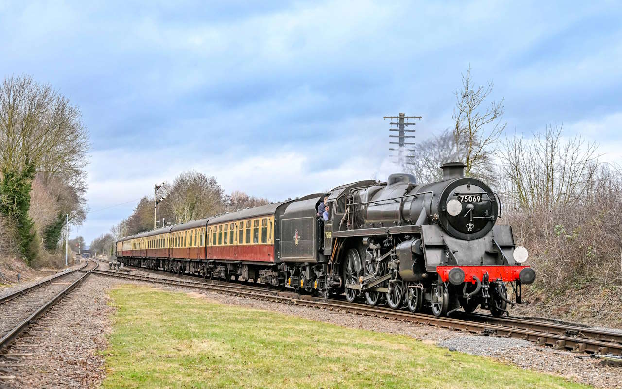 75069 on the Great Central Railway . // Credit: Great Central Railway