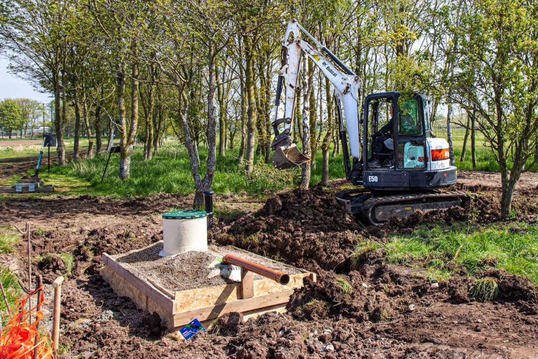 Picture of work commencing at the Lincolnshire Coast Light Railway