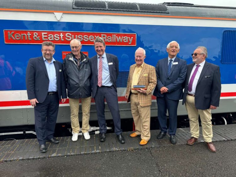 The named ‘Kent & East Sussex Railway: 50 Years of Heritage 1974-2024' loco