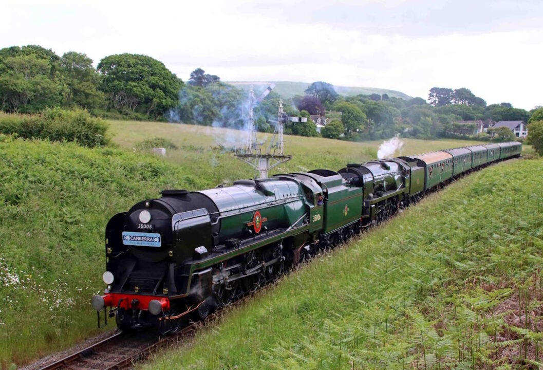 35006 and 35018 at Harmans Cross