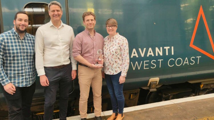 Avanti West Coast team celebrate their International Loyalty Award win.