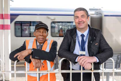 Both honoured - Siggy Cragwell (left) and Joe Healy have each been awarded a British Empire Medal for services to the railway