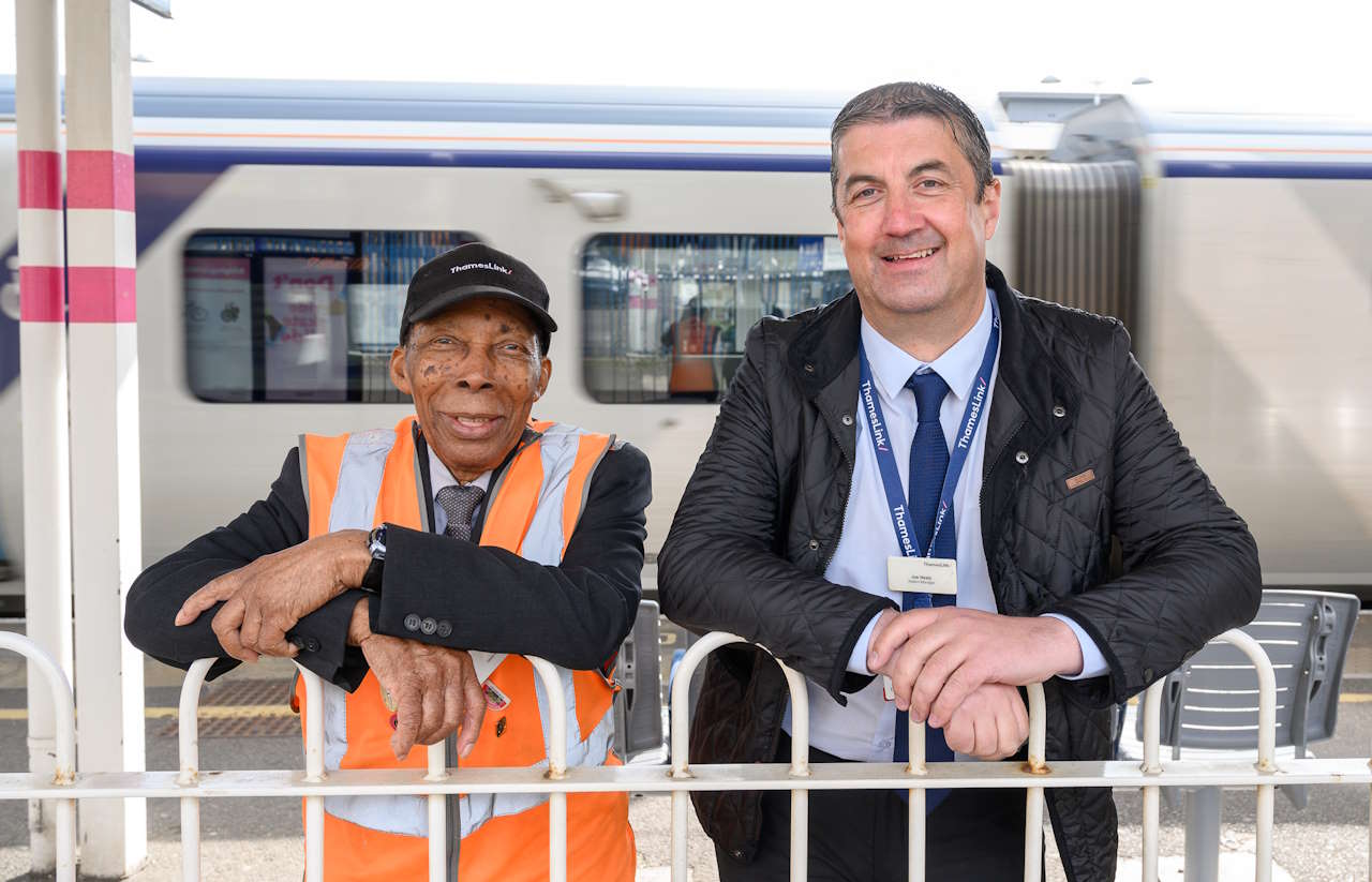 Both honoured - Siggy Cragwell (left) and Joe Healy have each been awarded a British Empire Medal for services to the railway