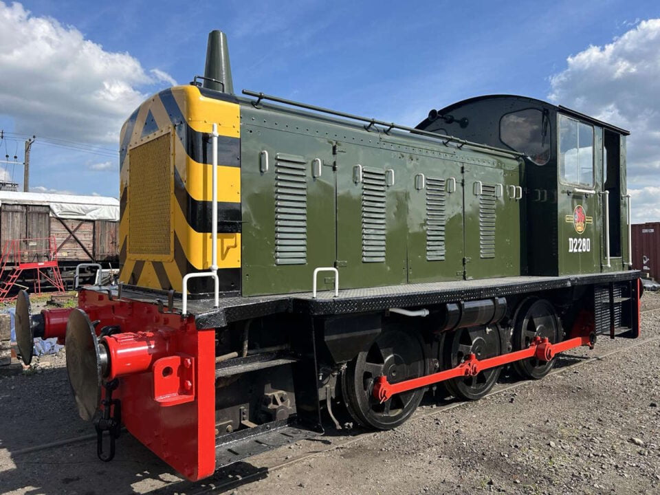 Class 04 No. D2280 outshopped in a fresh BR green colour at Toddington on the Gloucestershire Warwickshire Railway