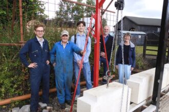 Victorian engineer descendents lay first stones of Oxfordshire station