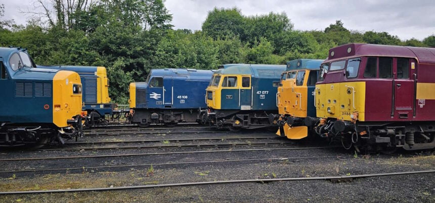 Line-up at the North Yorkshire Moors Railway Diesel Gala. // Credit: Peter Dawson