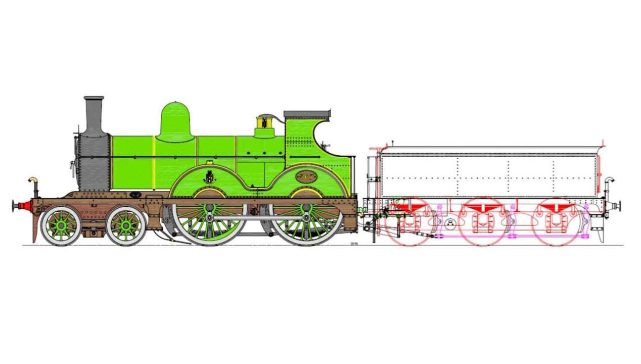 CAD rendering of Great Central Railway No. 567. // Credit: GCR 567 Locomotive Group