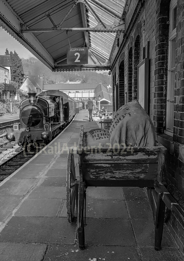 Austin 1 stands at Llangollen, Llangollen Railway