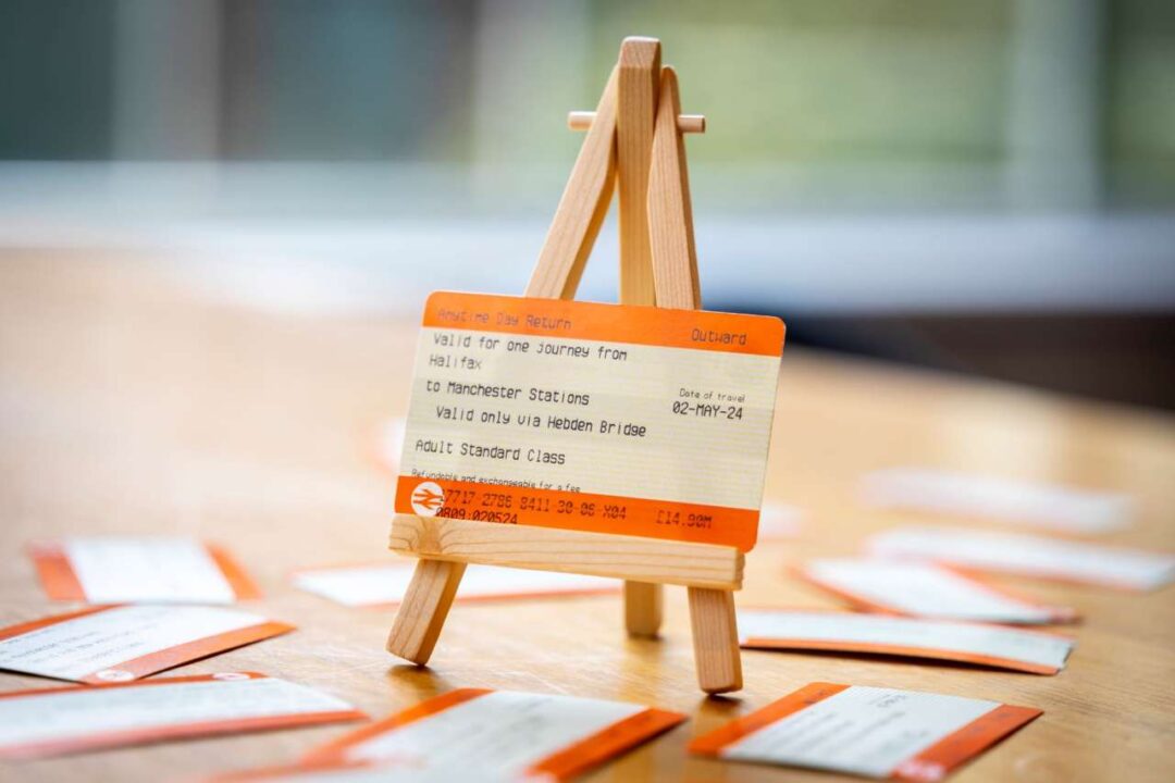 Magstripe ticket on display