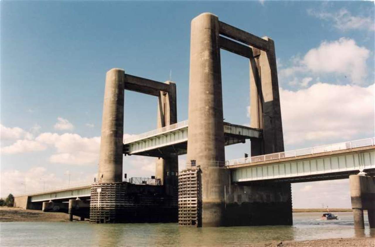 Kingsferry Bridge in the open position - Network Rail