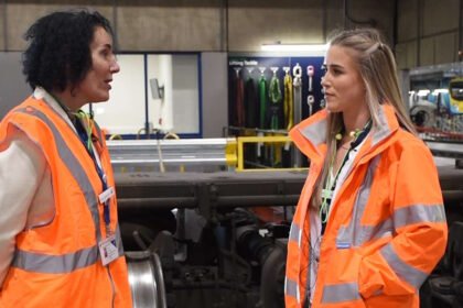 Leeanne Matuszczyk and Caitlin Gent, women in the ralway industry. // Credit: TransPennine Express