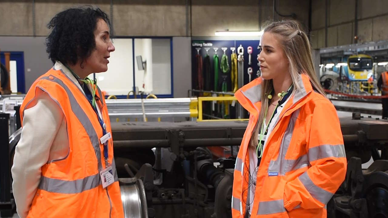 Leeanne Matuszczyk and Caitlin Gent, women in the ralway industry. // Credit: TransPennine Express