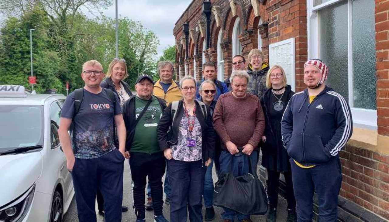 Members of the Hereward Community Rail Partnership host a 'Try the Train' trip with FACET - Hereward Community Rail Partnership