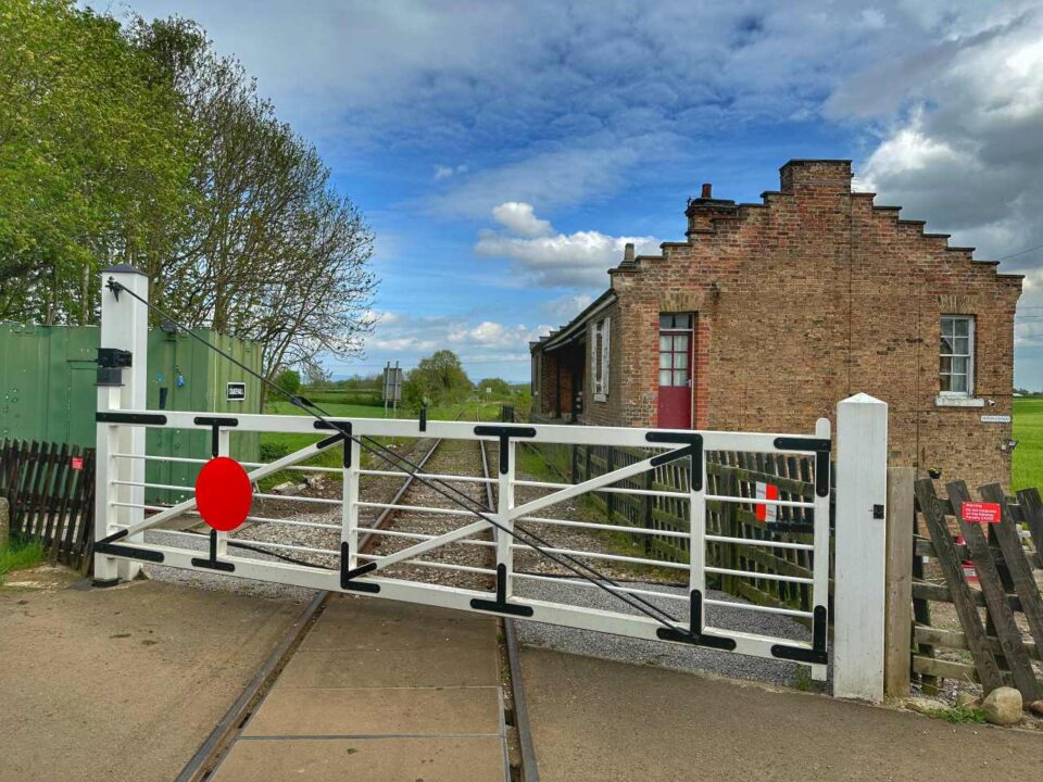 One of the new crossing gates at Crakehall - Nick Keegan, Wensleydale Railway