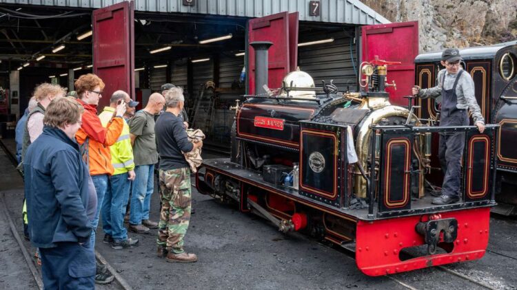 One of the Hunslet locomotives.