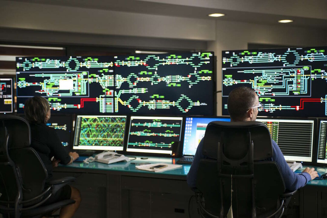 Digital signalling control room in Milan. // Credit: Hitachi Rail