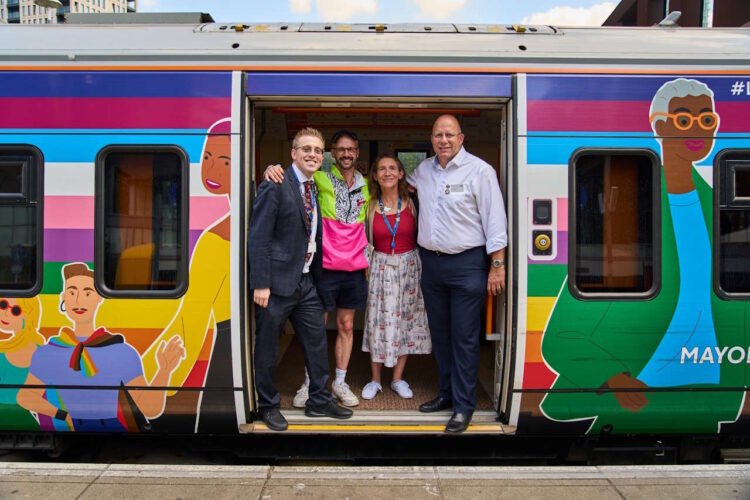 London Overground Pride-themed train. // Credit: Alick Cotterill
