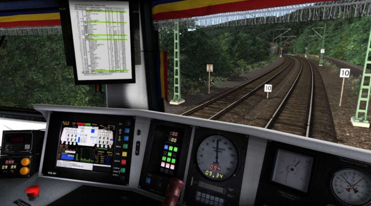 The driver's cab of Romanian EA-692 electric locomotive for Train Simulator Classic. // Credit: Dovetail Games
