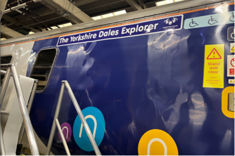 Northern train with Yorkshire Dales Explorer livery. // Credit: Northern