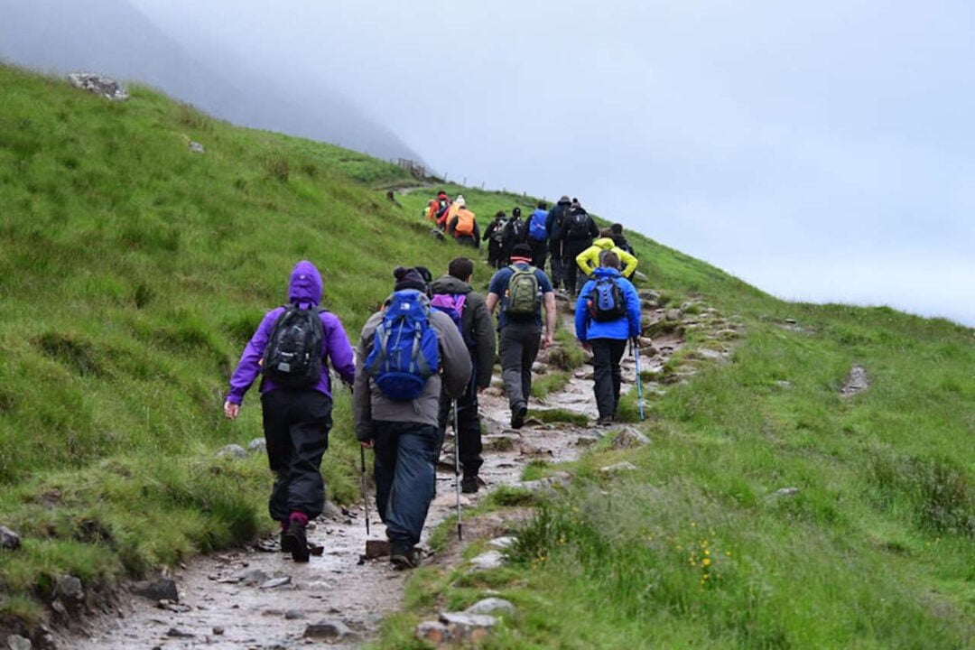 Climbers of a previous Three Peaks challenge. // Credit: Railway Children