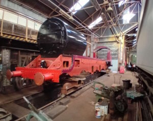 5551 The Unknown Warrior inside at Tyseley