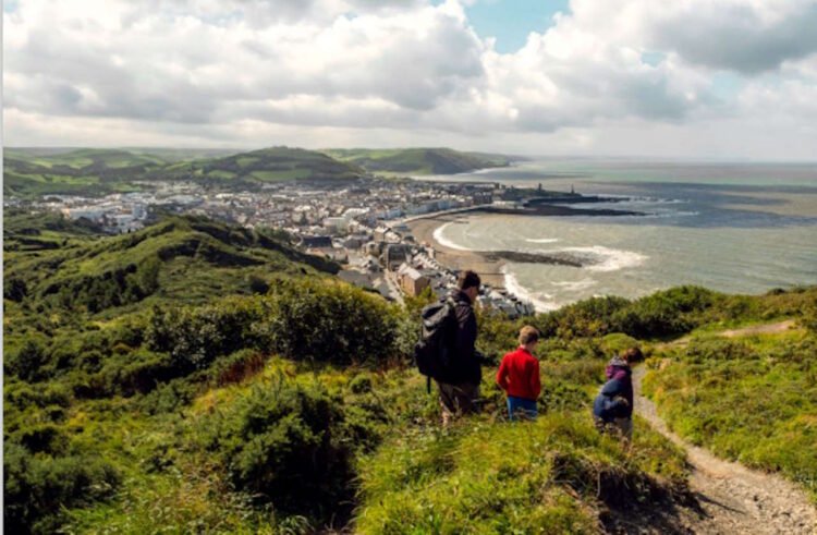 Aberystwyth from the coastal path. // Credit: Transport for Wales