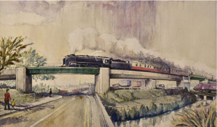 An artists impression of the new bridge reunifying the Great Central Railway - Great Central Railway