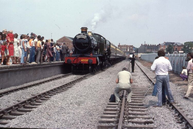 First train out of the embryonic Kidderminster Town station 30 July 1984 - David Williams