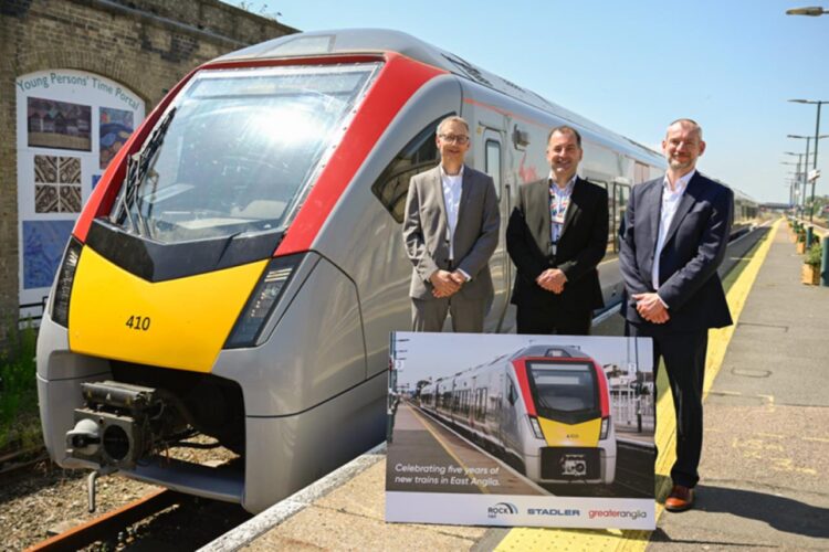 From left to right, Urs Bikle, Jamie Burles, Matthew Allen - Greater Anglia