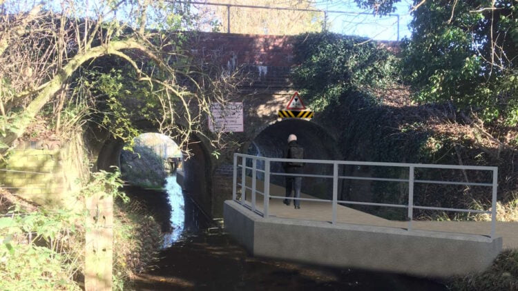 CGI image of the culvert to be used as
the Gipsy Lane underpass. // Credit: Network Rail