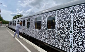 The completed Doodle Train Carriage. // Credit: Alison Miles