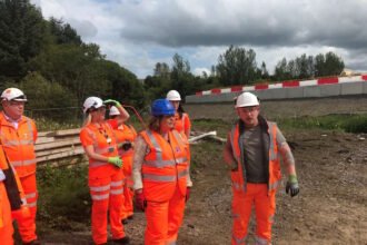 South Lanarkshire: Transport Secretary views progress on £140m project