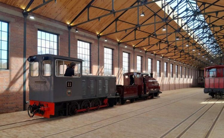 Palmerston being shunted into Aberystwyth Museum. // Credit: Vale of Rheidol Railway