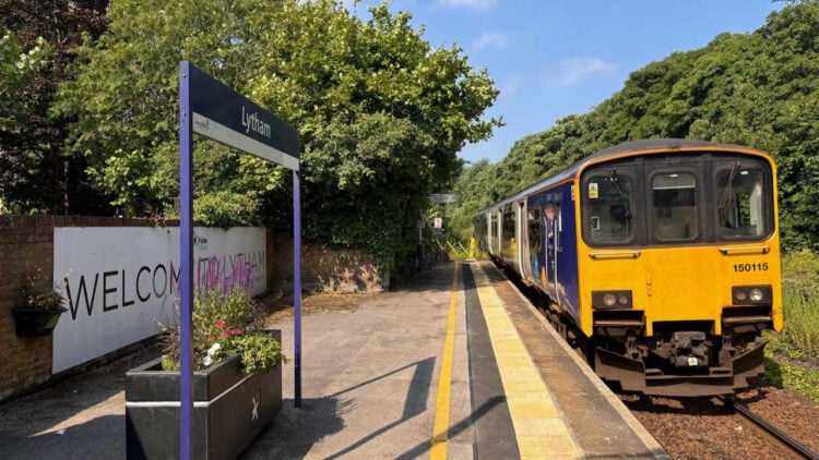 Northern train at Lytham station. // Credit: Northern