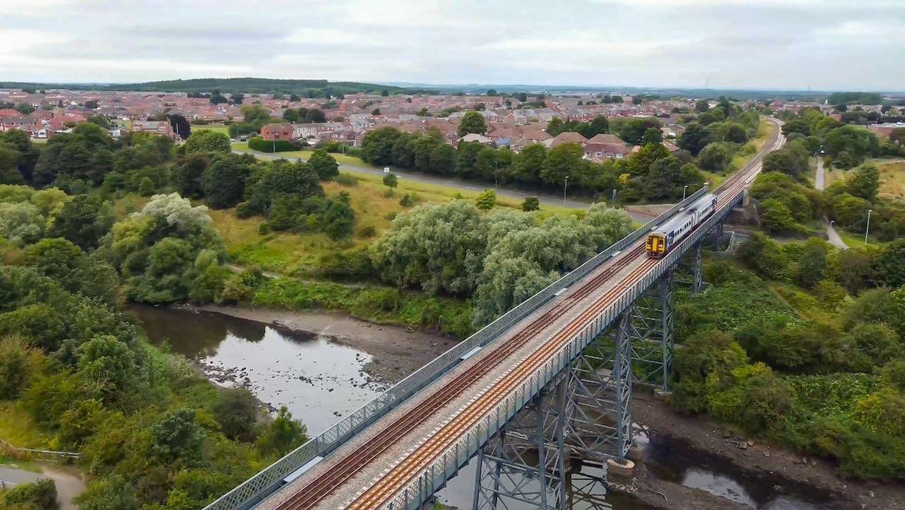 Northern train on the Northumberland Line