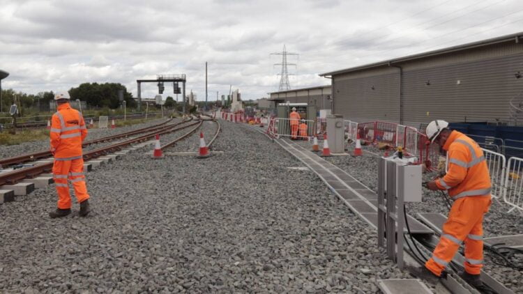 Railway engineers working in Duddeston Birmingham - Network Rail