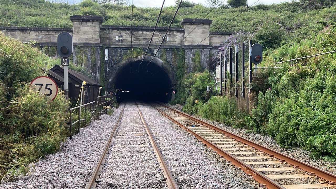 English portal of the Severn Tunnel after track renewal. // Credit: Network Rail