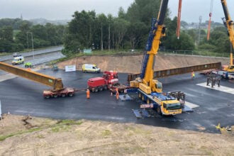 WATCH: Beams being transported along a deserted Greater Manchester motorway for bridge rebuild