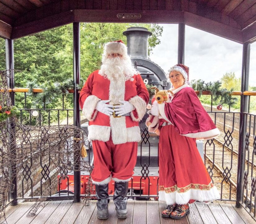 Santa and Mrs Claus at the Great Central Railway