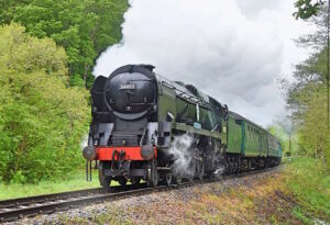 Bulleid Pacific 34053 Sir Keith Park. // Credit: Spa Valley Railway