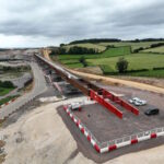 Aerial view of the completed bridge deck. // Credit: HS2